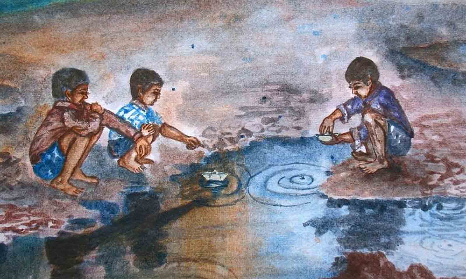 Binay Mohapatra's odia poem Shrabana O Shaishaba